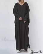 V Neck Swing Dress - Long Sleeve image 9