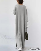 V Neck Swing Dress - Long Sleeve image 3