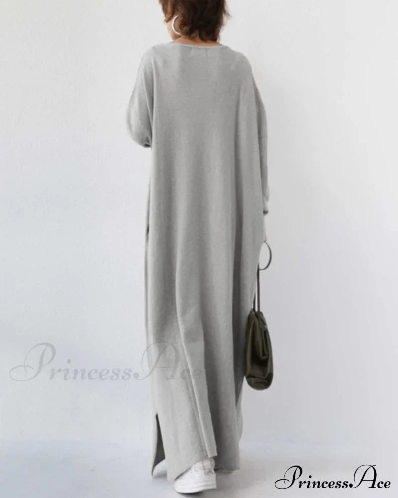 V Neck Swing Dress - Long Sleeve image 3