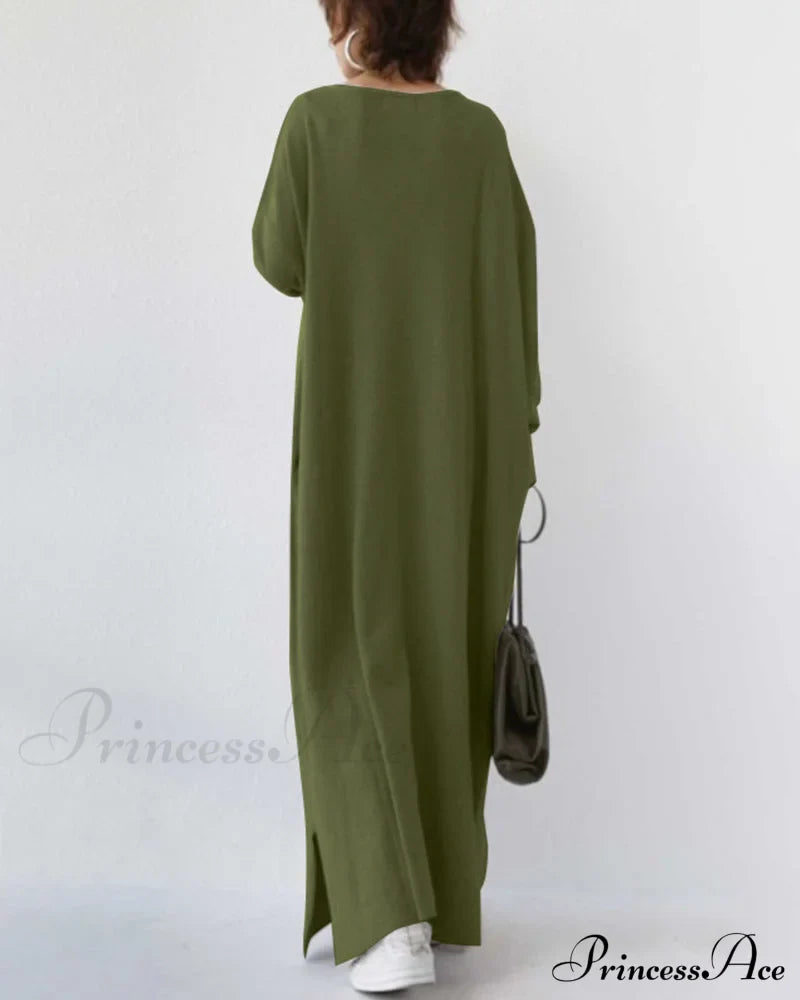 V Neck Swing Dress - Long Sleeve image 5