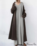 V Neck Swing Dress - Long Sleeve image 7
