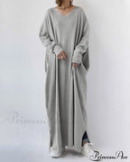 V Neck Swing Dress - Long Sleeve image 1