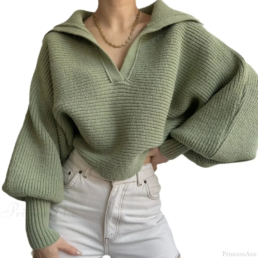 V-neck Warm White Sweater image 5