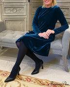 Velvet Round Neck Dress image 5