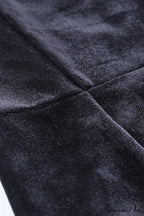 Velvet Split Dress with Fuzzy Shoulders image 8