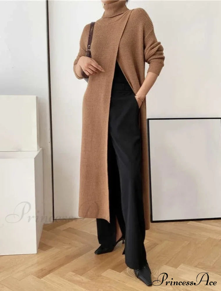 VERA LONG KNIT TOP - Black image 5