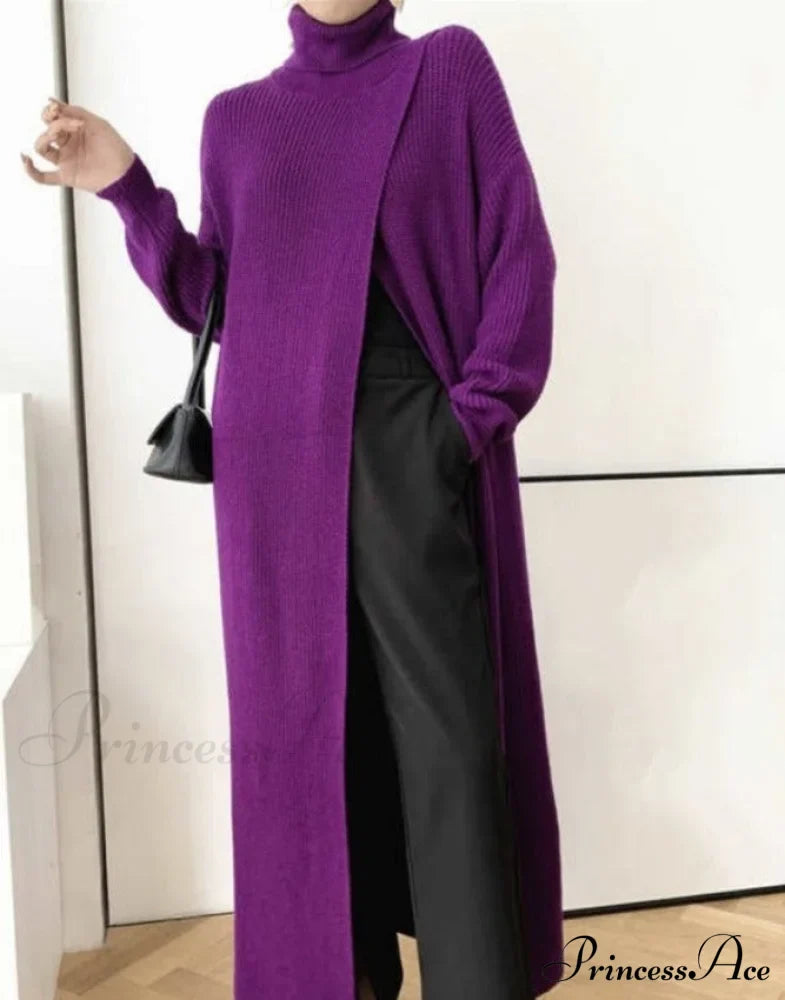 VERA LONG KNIT TOP - Black image 1