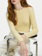 Versatile Round Neck Knitted Sweater image 3