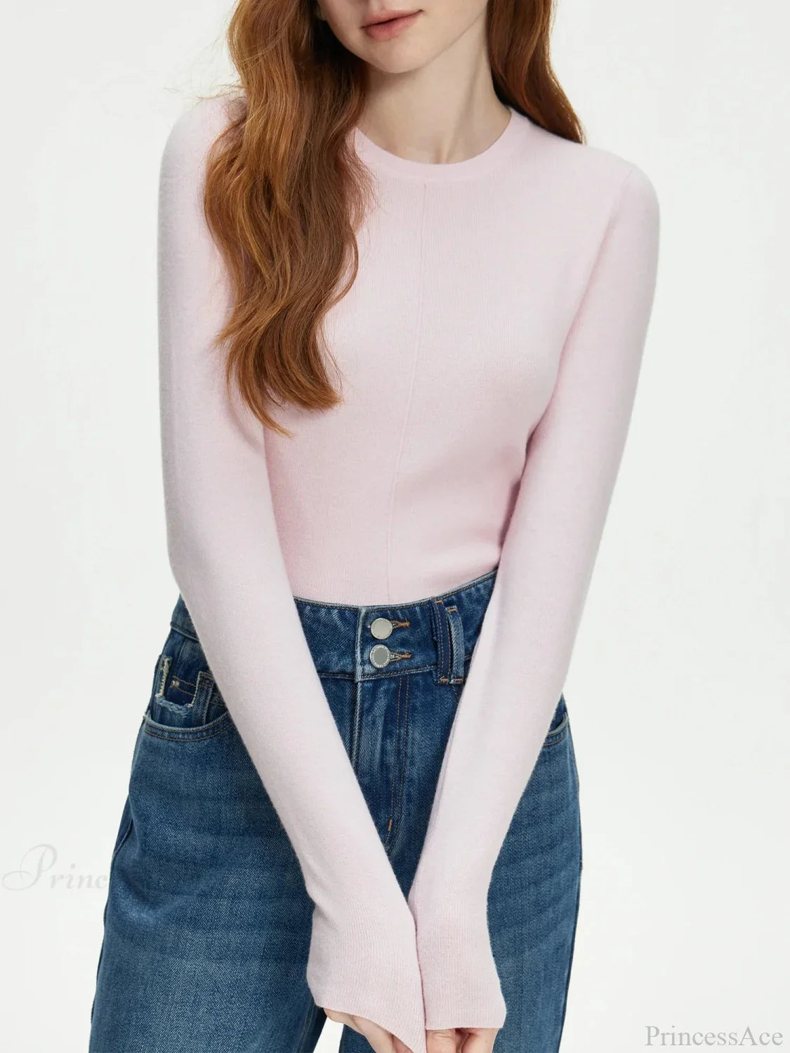 Versatile Round Neck Knitted Sweater image 1