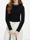 Versatile Round Neck Knitted Sweater image 6