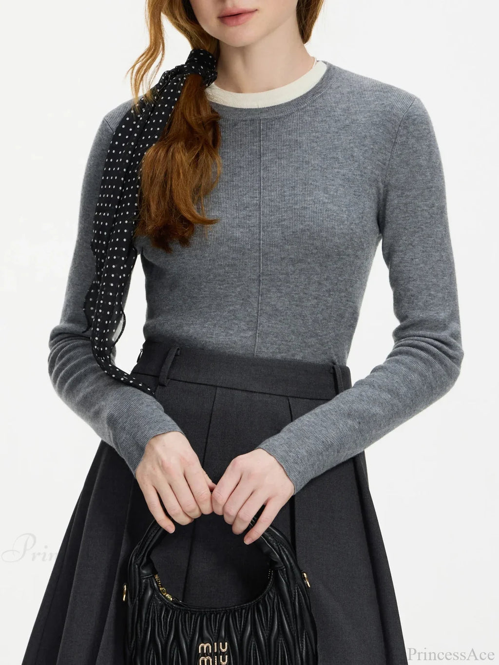 Versatile Round Neck Knitted Sweater image 4