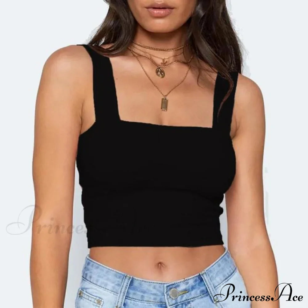 Vest Off Shoulder Knitted Candy Colors Crop Tops image 10