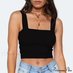 Vest Off Shoulder Knitted Candy Colors Crop Tops image 10