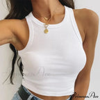Vest Off Shoulder Knitted Candy Colors Crop Tops image 7