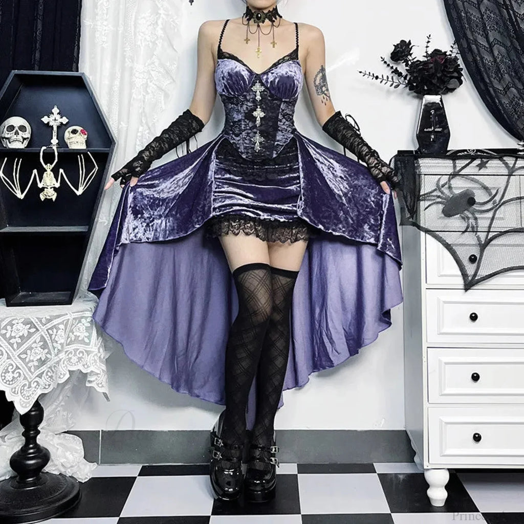 Victoria Velvet A-line Lace Midi Dress image 3