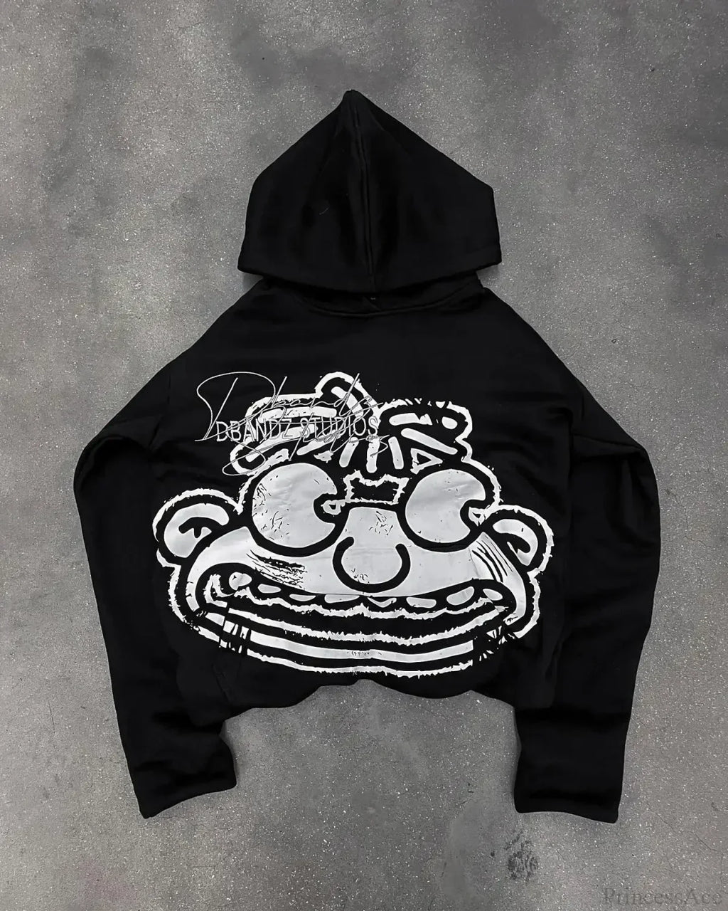 Vintage Black Zipper Hoodie image 8