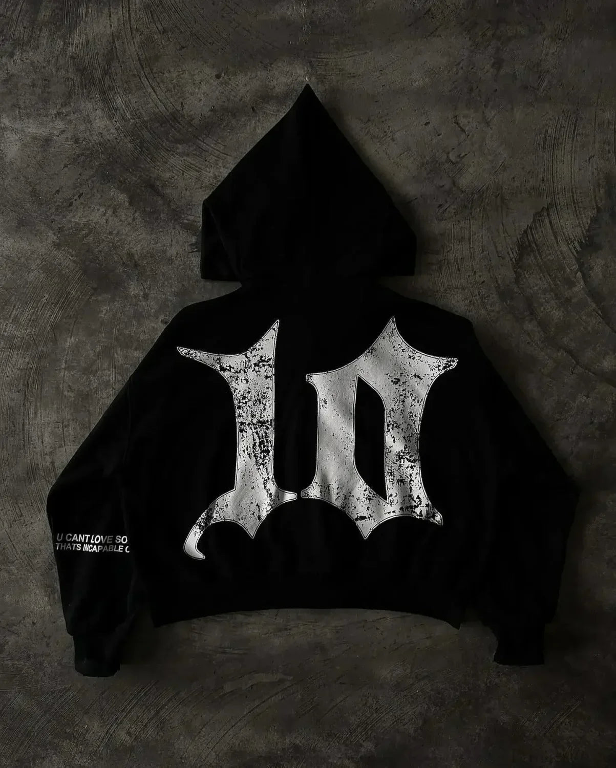 Vintage Black Zipper Hoodie image 3
