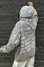 Vintage Bow Letter Distressed Hoodie image 3