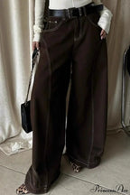 Vintage Brown High Waist Straight Leg Jeans image 4