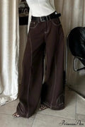 Vintage Brown High Waist Straight Leg Jeans image 1