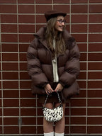 Vintage Brown Oversized Cotton Coat image 1