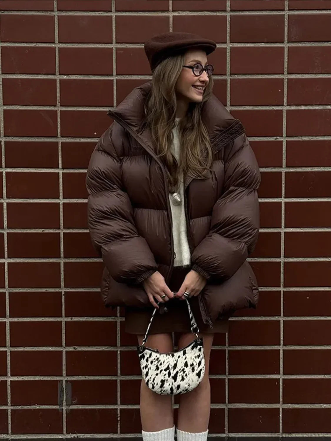Vintage Brown Oversized Cotton Coat image 1