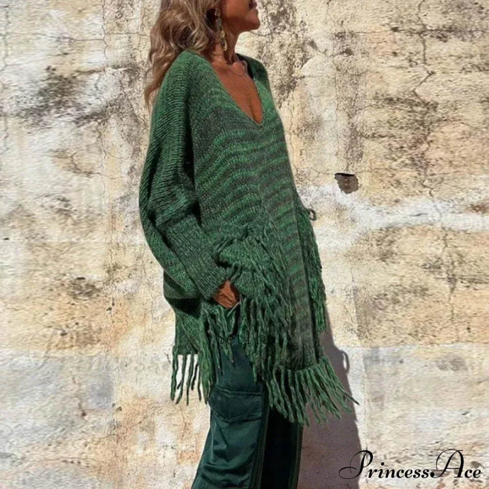 Vintage Casual Knitted Sweater Midi Dress image 2
