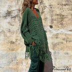 Vintage Casual Knitted Sweater Midi Dress image 2