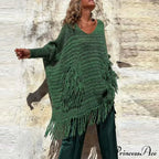 Vintage Casual Knitted Sweater Midi Dress image 7