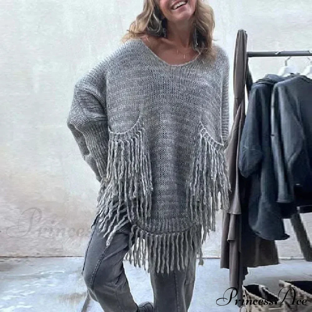 Vintage Casual Knitted Sweater Midi Dress image 6