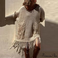 Vintage Casual Knitted Sweater Midi Dress image 5