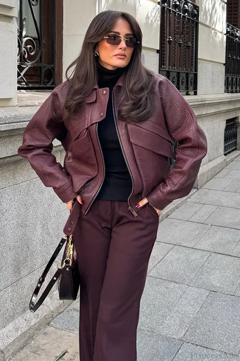 Vintage Casual Lapel Loose Suede Jacket image 1