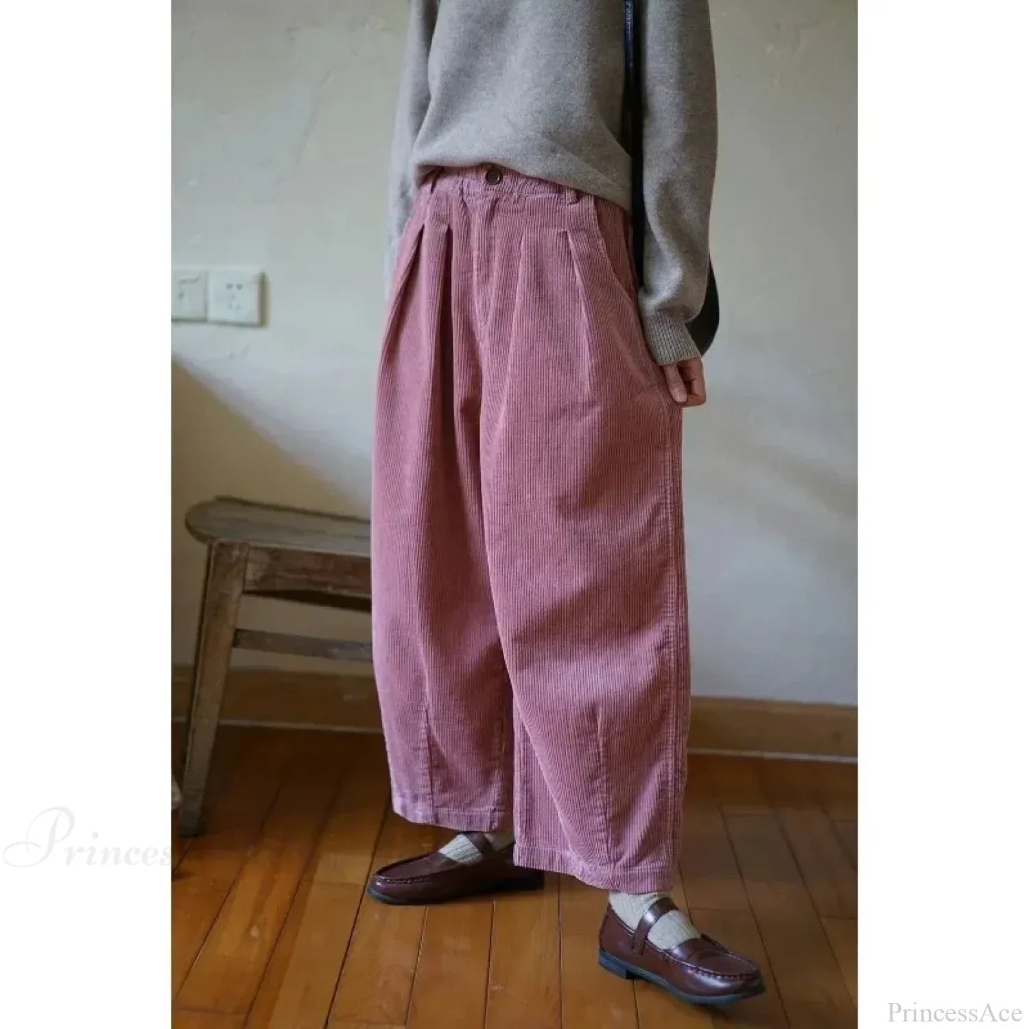 Vintage Corduroy Baggy Pants Winter image 4