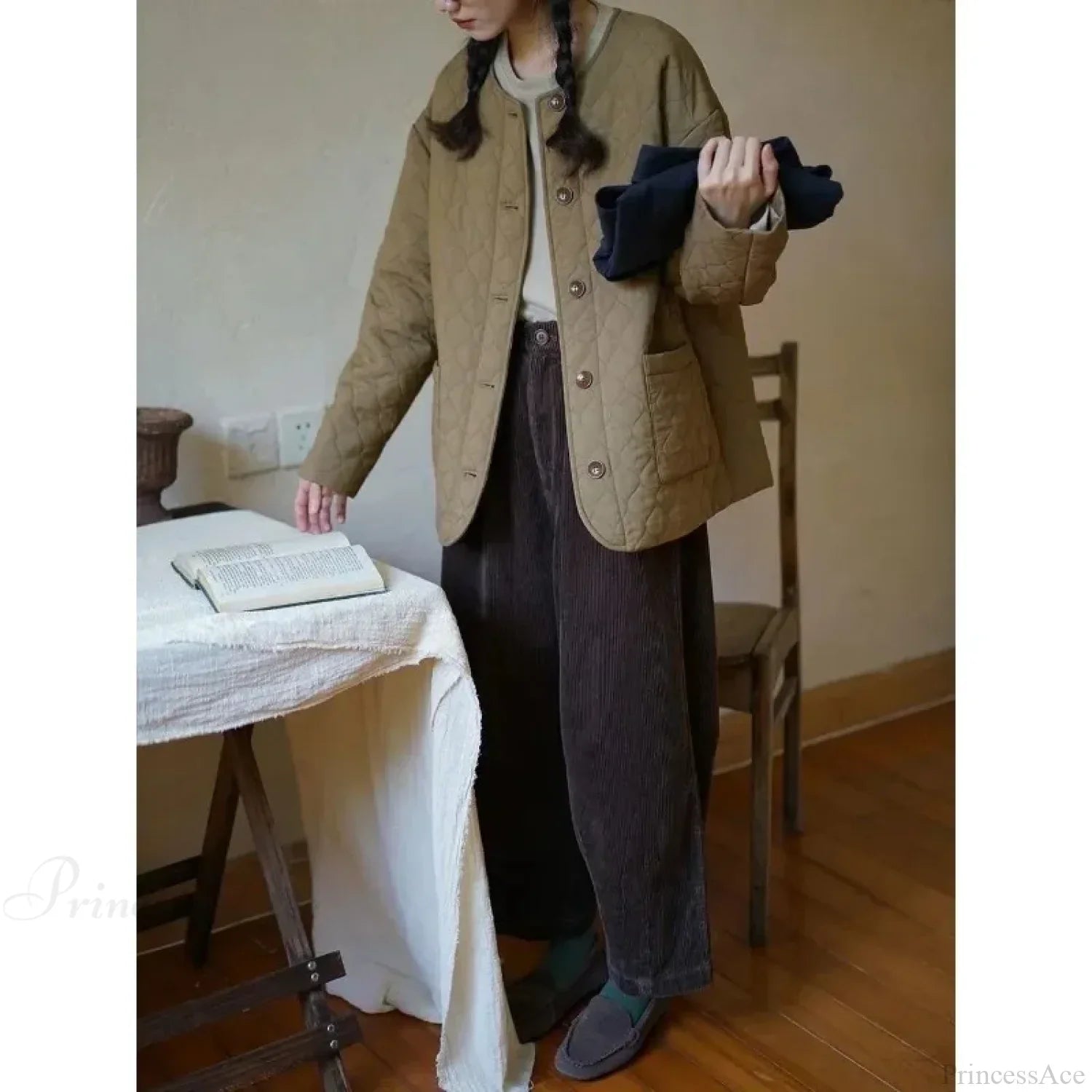 Vintage Corduroy Baggy Pants Winter image 3
