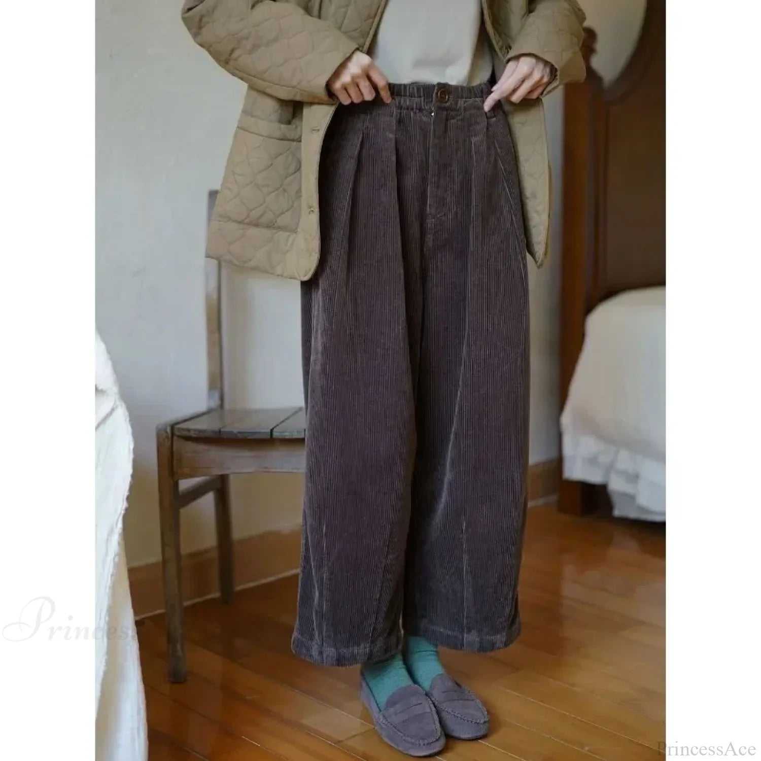 Vintage Corduroy Baggy Pants Winter image 6