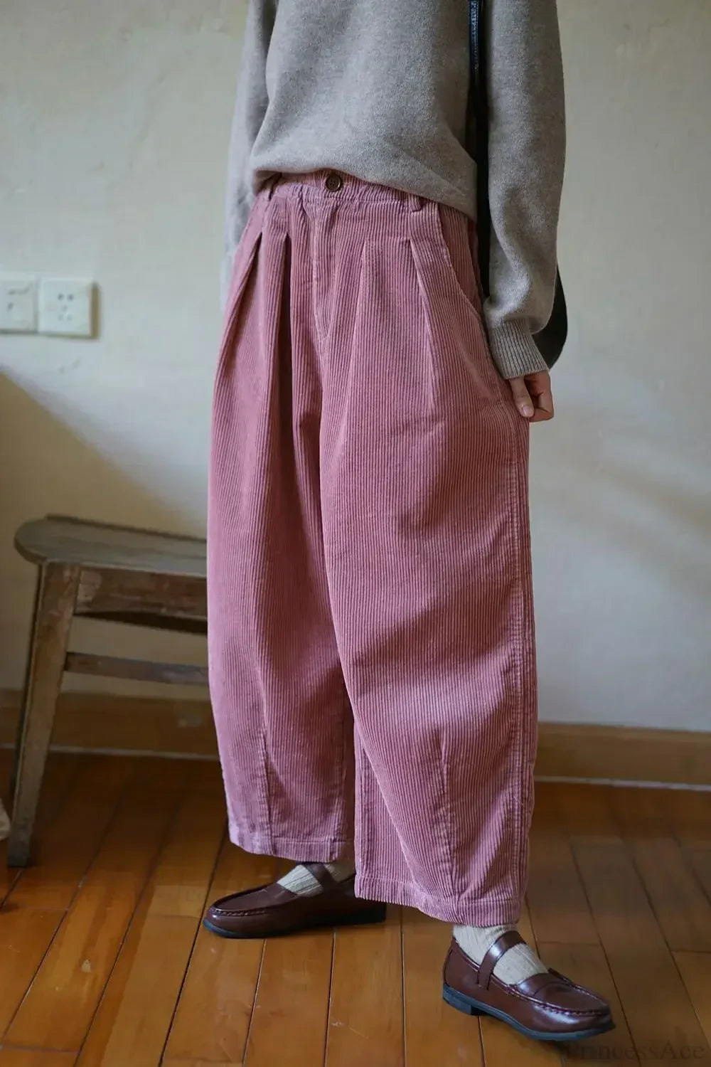Vintage Corduroy Baggy Pants Winter image 7