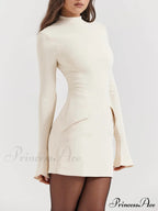 Vintage Cream Stylish Mini Dress image 2