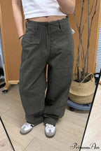 Vintage Draped Cuffed Cargo Pants image 6
