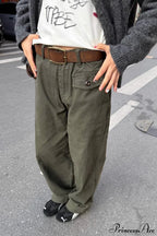 Vintage Draped Cuffed Cargo Pants image 5