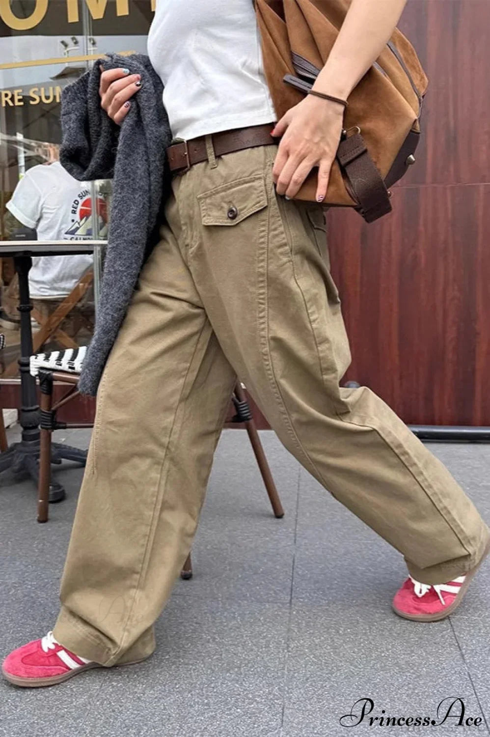 Vintage Draped Cuffed Cargo Pants image 3