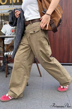 Vintage Draped Cuffed Cargo Pants image 3
