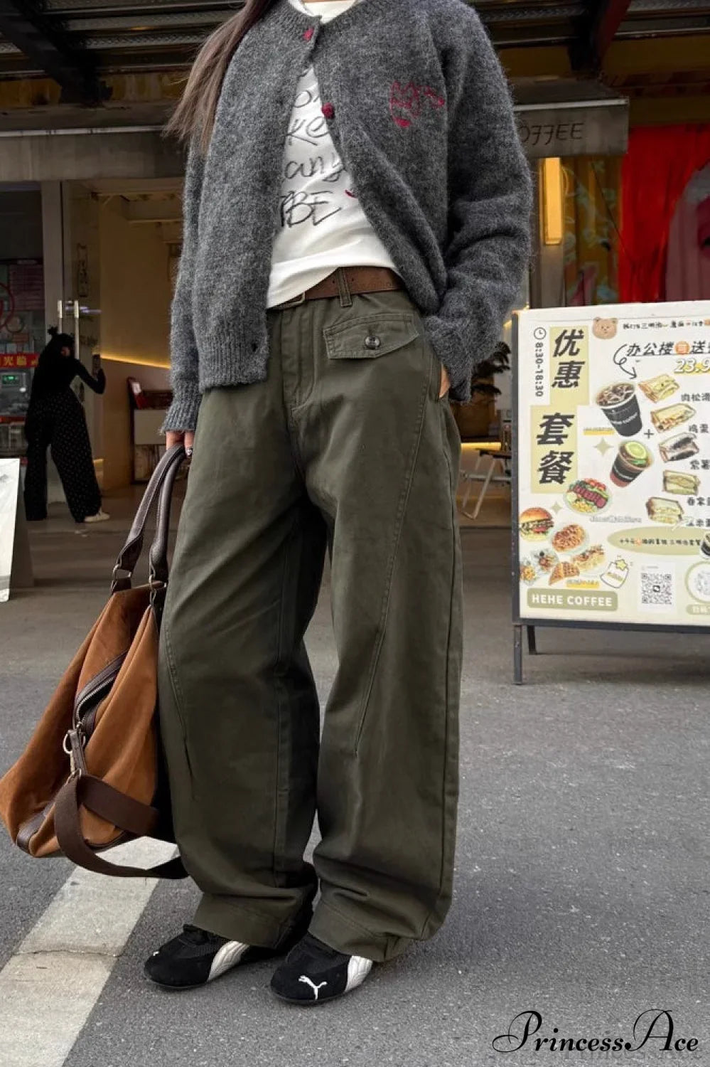 Vintage Draped Cuffed Cargo Pants image 4