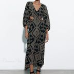 Vintage Ethnic Embroidery Boho Dress image 2
