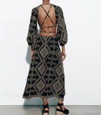 Vintage Ethnic Embroidery Boho Dress image 3