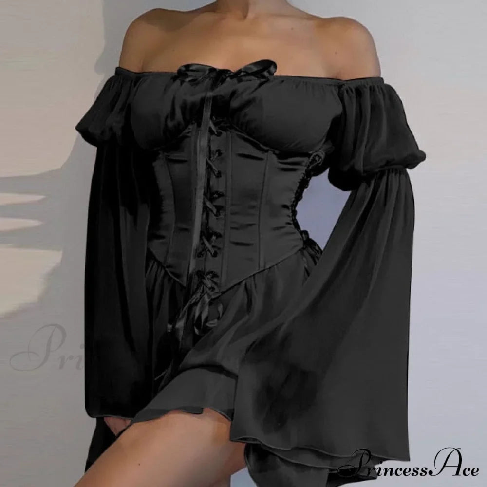 Vintage Flare Sleeve Party Bandage Mini Dress image 3