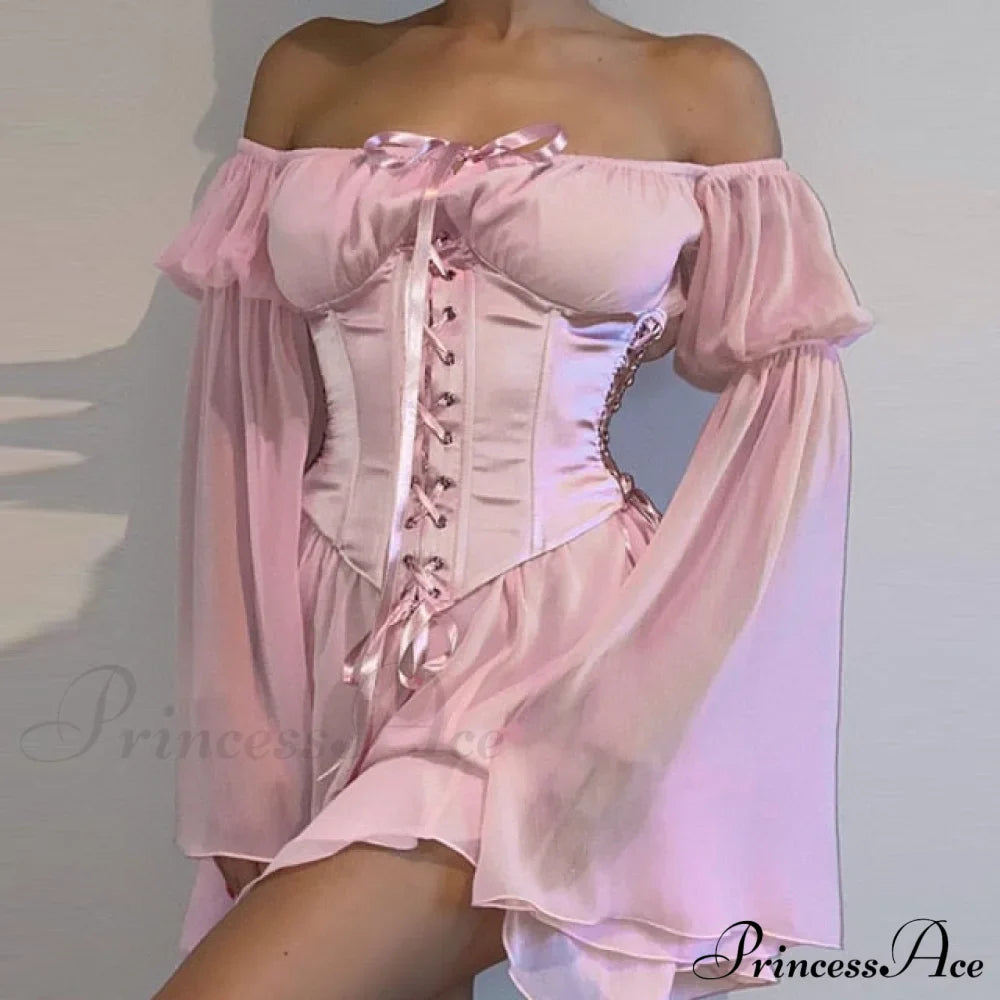 Vintage Flare Sleeve Party Bandage Mini Dress image 5
