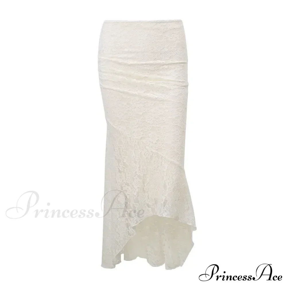 Vintage Floral Lace Corset Top and Skirt Sets Sexy Backless Bandage Midi Dress image 8