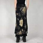 Vintage Floral Print Low Rise Slim-Fitting Streetwear Skirt image 2