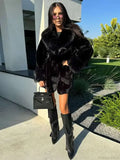 Vintage Fox Fur Belted Luxury Coat image 2