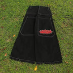 Vintage Gothic Cross Wings Stitched Pants image 21